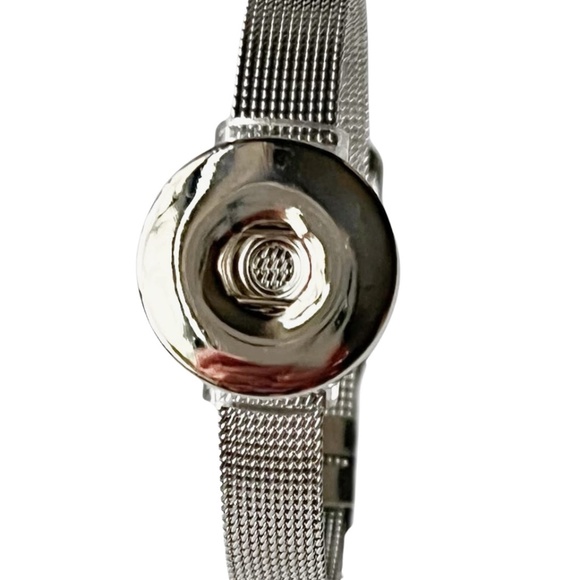 Snap Charm Bracelet Stainless Steel for 1 Standard Size Snap - Adjustabl… - Picture 3 of 6